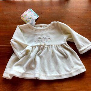 Small Stars Baby Long Sleeve Top/Dress Size 0-6 Months NWT